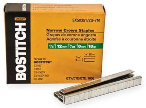 2 Pakkausta Sx50351/2G-7M 1/2″ 18-Gauge 7/32″ Kapea Kruunu Viimeistelynaulat – 7000 Kappaletta Pakkausta Kohden  |   Kansiotukku Kansiotukku Kansiotukku