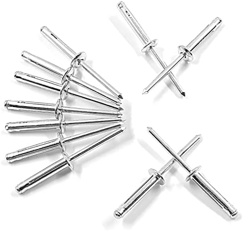 5 kpl 3/16″ X 1″ kolminkertaiset räjähtävät pop-rivetit, alumiinirivetit, metalliset sokkorivetit, kajakkirivetit, työkalu, meririvettikiinnikkeet veneelle  |   Niitit Kiinnittimet Niitit