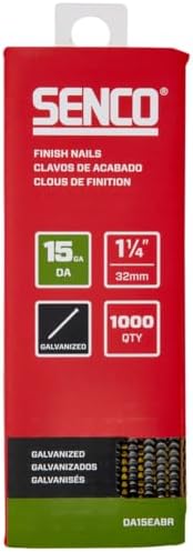 Da15Eabr 1-1/4″ 15 Gauge Kulmapäällystetyt Naulat, Galvanoitu Pintakäsittely, 1,000 Kappaleen Pakkaus  |   Kootut kiinnittimet Kiinnittimet Kootut kiinnittimet