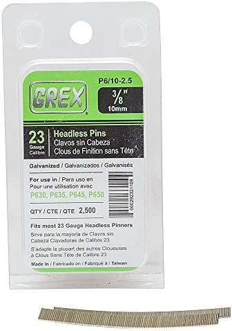 Grex P6/1-2.5 23 Gauge 3/8-tuumaiset päänilkat (2,5 kpl laatikossa)  |   Kynnet Kiinnittimet Kynnet