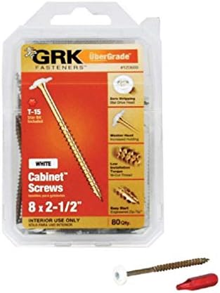 Grk Kiinnikkeet 1266 Valkoinen Kaappi #8 X 2-1/2″ Ruuvit 8kpl  |   Ruuvit Kiinnittimet Ruuvit