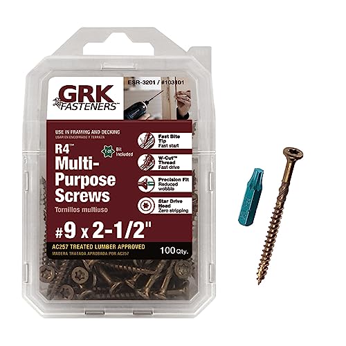 Grk Kiinnikkeet 1311 R4#9 X 2-1/2″ Ruuvit 1kpl  |   Ruuvit Kiinnittimet Ruuvit