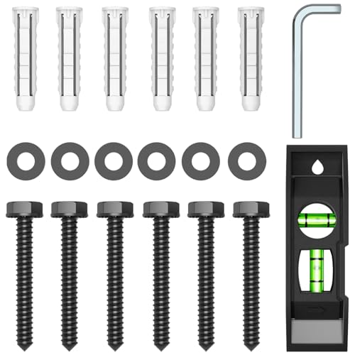 Lag-pulttisetti TV-seinätelineelle, sisältäen M7X55mm lag-pultteja, seinäkiinnikkeitä, aluslevyjä, kuusiokoloavaimen, vesivaakun, puu- tai tiili/betoni-seinän asennukseen.  |   Ruuvit Kiinnittimet Ruuvit