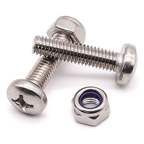 M5-.8 X 2Mm (25 Kappaletta) Ruostumattomasta Teräksestä Valmistetut Pan Head -konepultit M5-.8 Lukitusmuttereilla – Tarvikkeiden Yhdistelmäpakkaus 34 Ruostumatonta Terästä  |   Ruuvit ja pultit -valikoimakset Kiinnittimet Ruuvit ja pultit -valikoimakset