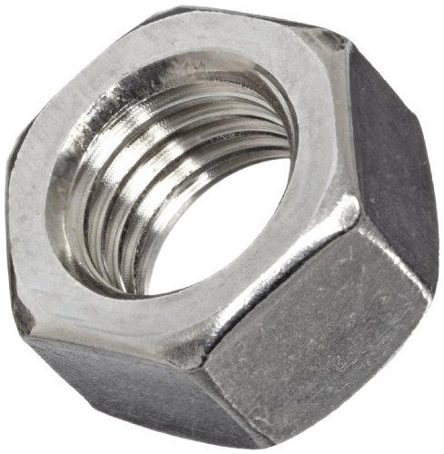 Pienet osat 316 ruostumaton teräs raskas kuusikulmainen mutteri, sileä pinta, ASME B18.2.2, 1/4″-2 kierre, 1/2″ leveys tasoilla, 15/64″ paksuus (pakkaus 5 kpl)  |   Pähkinät Kiinnittimet Pähkinät