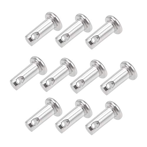 Yksireikäiset Clevis-pultit – 4Mm x 10Mm Tasapää 304 Ruostumaton Teräs Linkki Saranapultti 10Kpl  |   Nastat Kiinnittimet Nastat