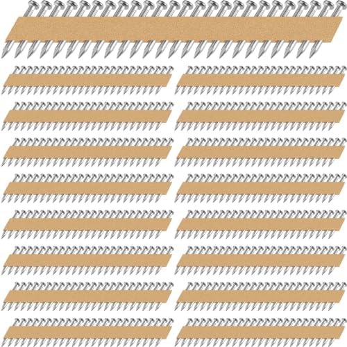 Zonon 3 Kpl 1 1/2 Tuuman Metalliliittimen Nauloja Galvanoitu Palkkikiinnike Nauloja 34 Asteen Paperiteippikollattuja Nauloja Täysipyöreä Kuppipää Tasapintaiset Naulat Metalliliittimen Naulain (.148 Tuumaa)  |   Kootut kiinnittimet Kiinnittimet Kootut kiinnittimet